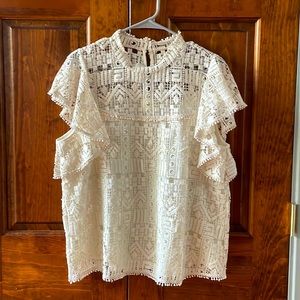 Amazing blouse from Maeve / Anthropologie size Large more off white than white